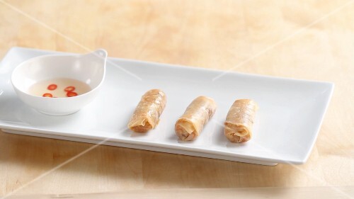 Spring rolls being prepared (English Voice Over)