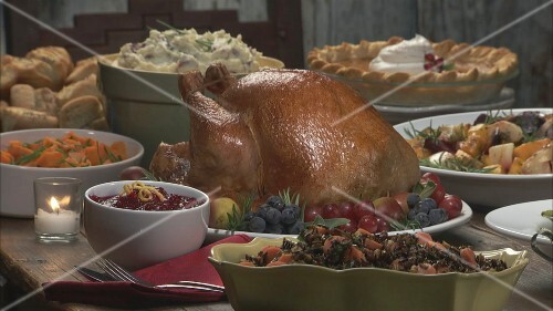 Roast turkey with all the trimmings