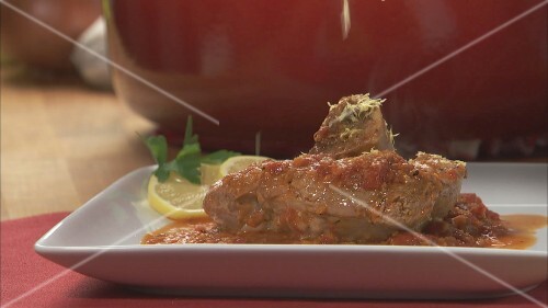 Preparing osso bucco