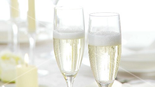 Two glasses of sparkling wine