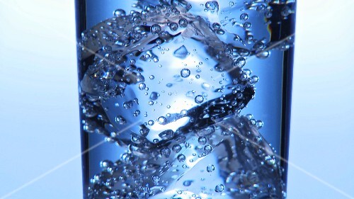 A glass of mineral water