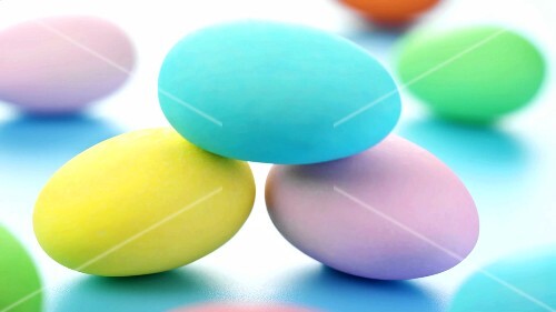 Coloured Easter eggs