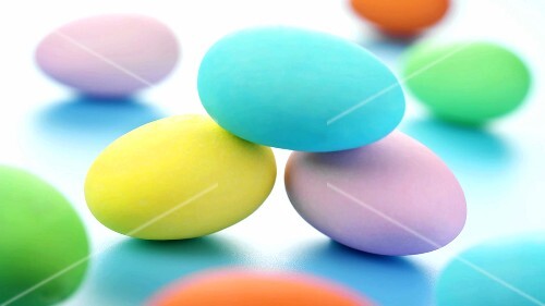 Coloured Easter eggs