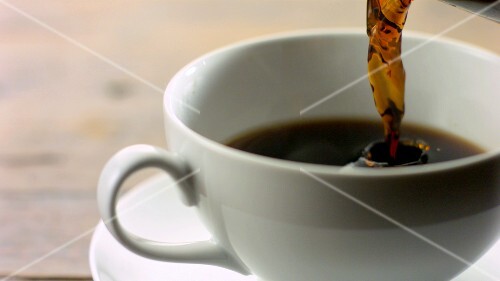 Pouring a cup of coffee