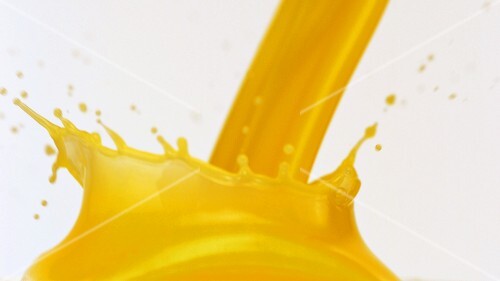 Pouring orange juice