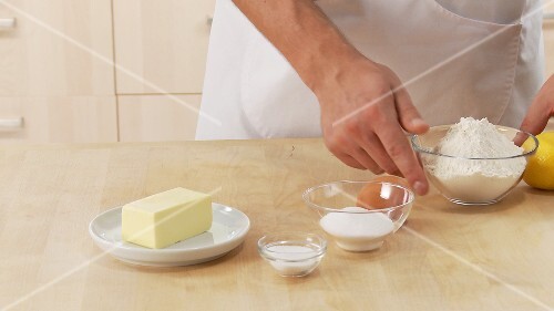 Zutaten für Mürbeteig