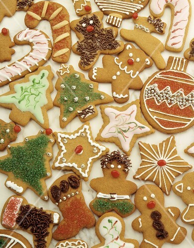 Assorted Christmas Gingerbread Cookies