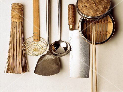 Assorted Utensils Hanging