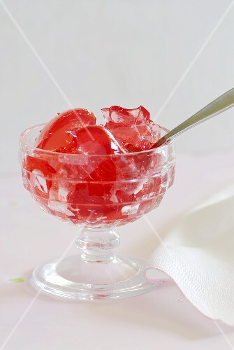 Wassermelonengelee im Dessertglas