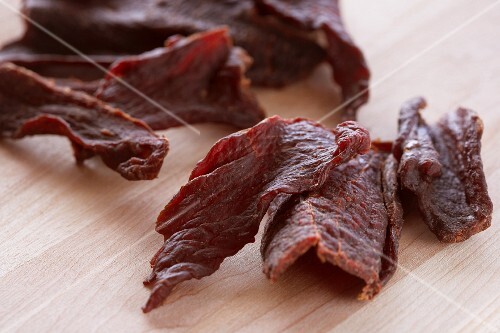 Beef Jerky; Close Up