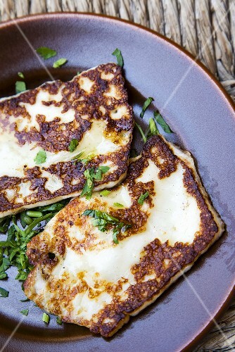 Halloumi Cheese with Parsley