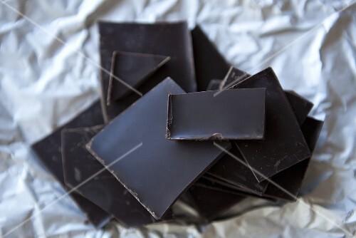 Stacked Dark Chocolate Pieces