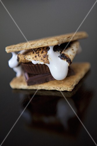 S'more with Chocolate and a Peanut Butter Cup