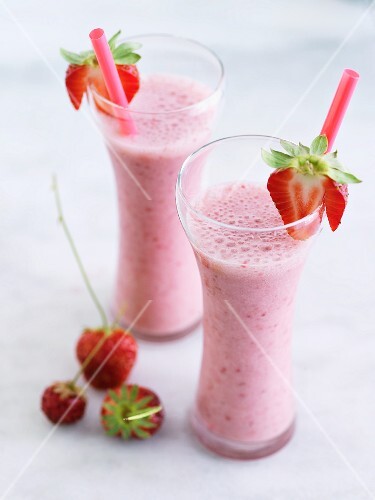 Two Strawberry Shakes