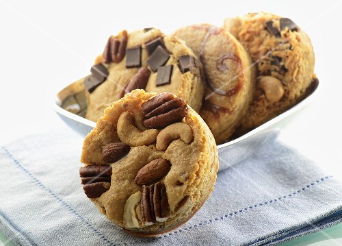 Assorted Blondies In and Beside a Metal Dish