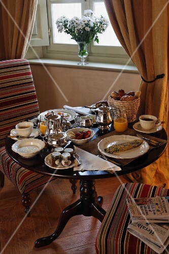 A comfortable breakfast for two