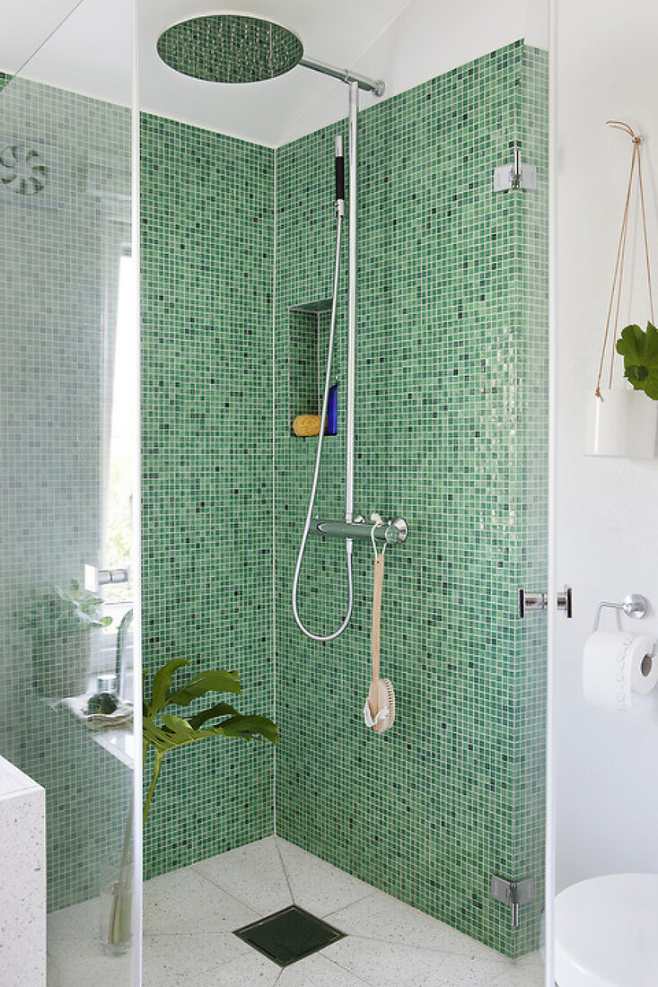 Bathroom in Green and White