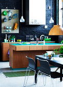 Rough Kitchen Style & Bright Colors