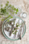Decorative Fresh Herbs and Silver