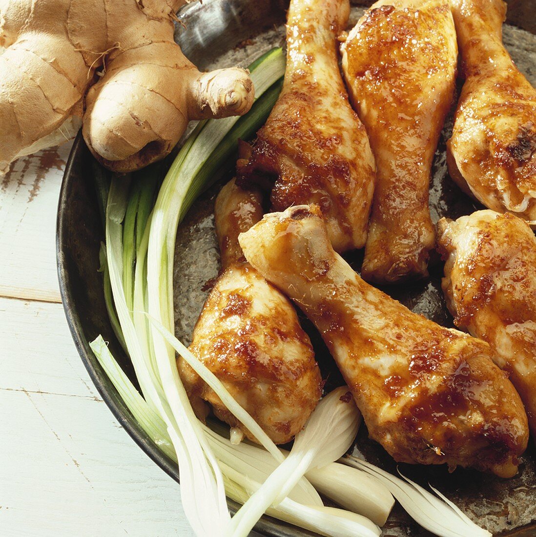 Spicy chicken legs with ginger