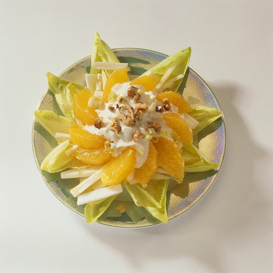 Chicory and orange salad with walnuts