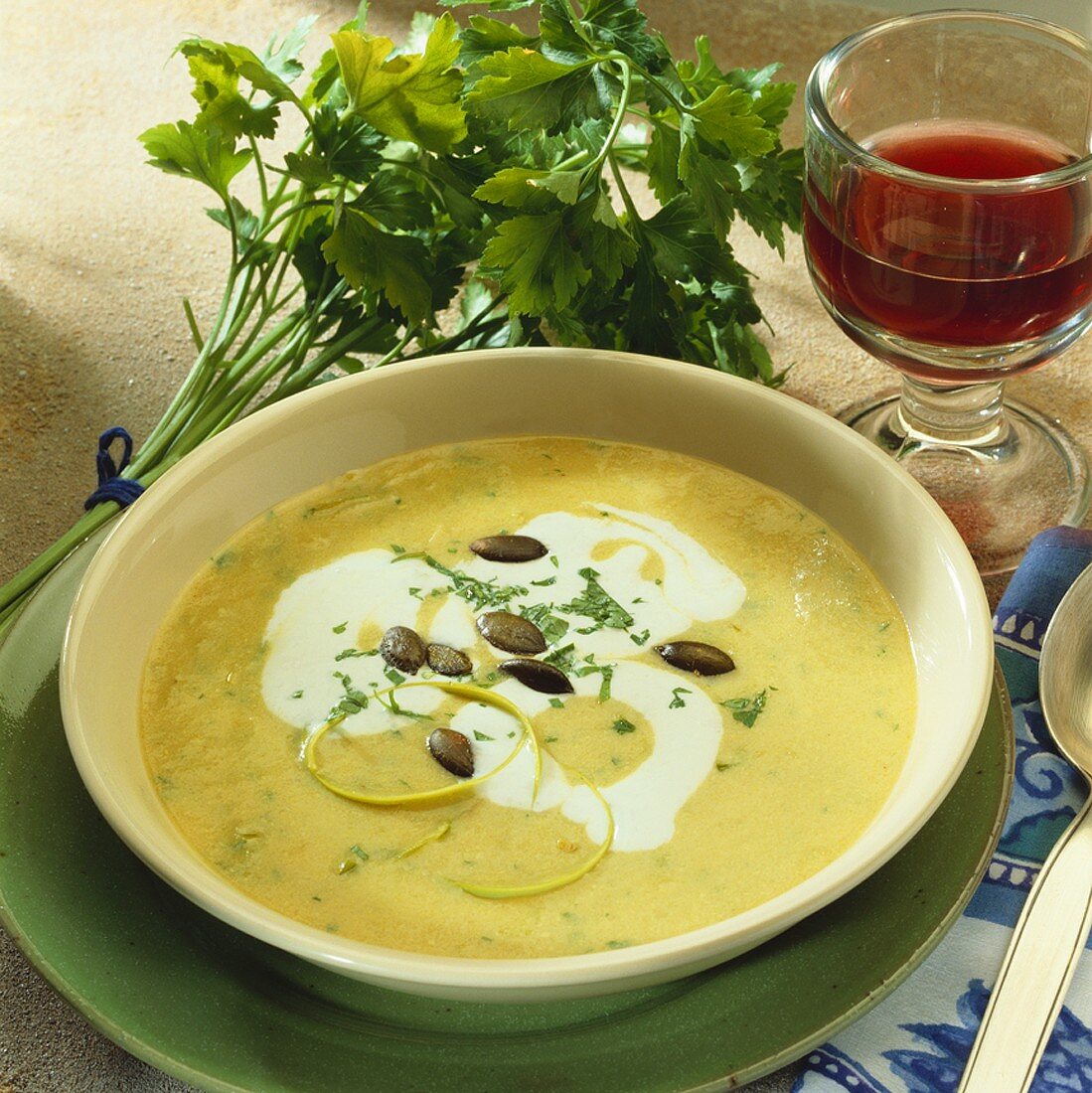 Polenta and leek soup