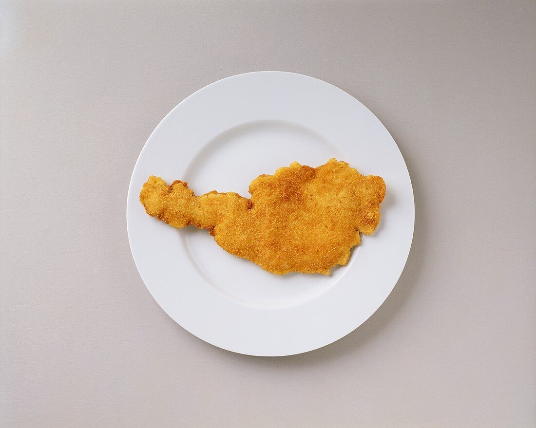 Wiener Schnitzel in der Form von Österreich