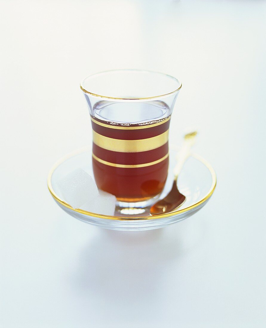 A glass of Turkish tea