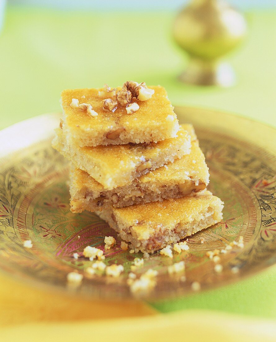 Yogurt Tatlisi (Turkish yoghurt and semolina slices)