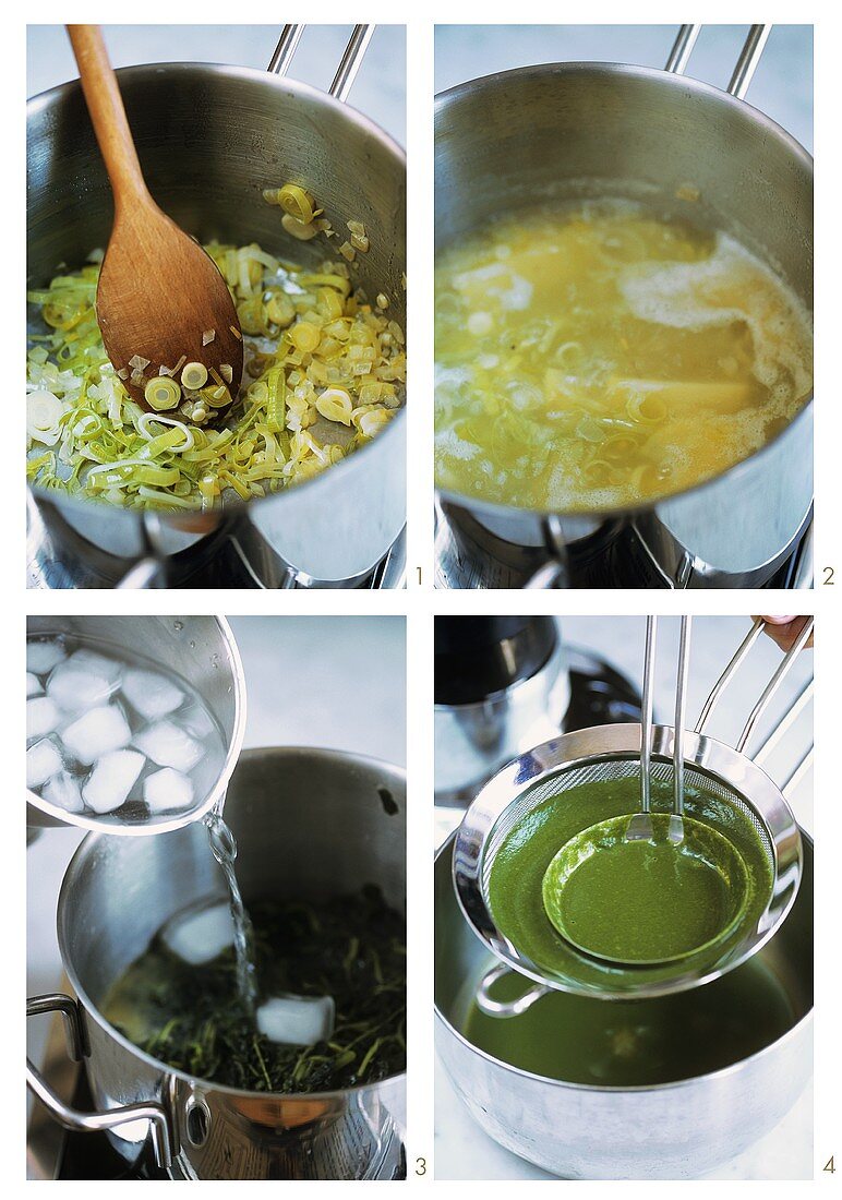 Brunnenkresse-Suppe zubereiten