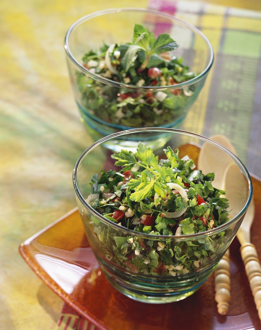 Taboulé libanais (Libanesischer Bulgur-Salat mit Petersilie)