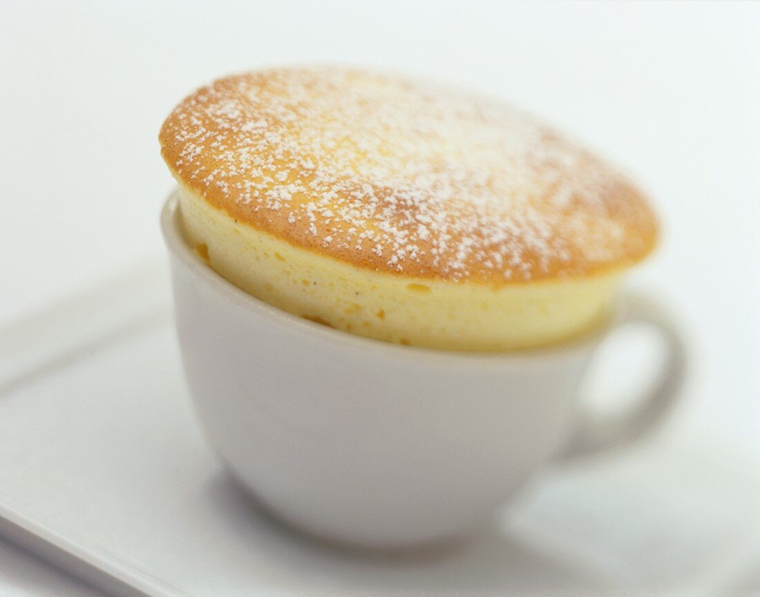 Quark soufflé in a coffee cup