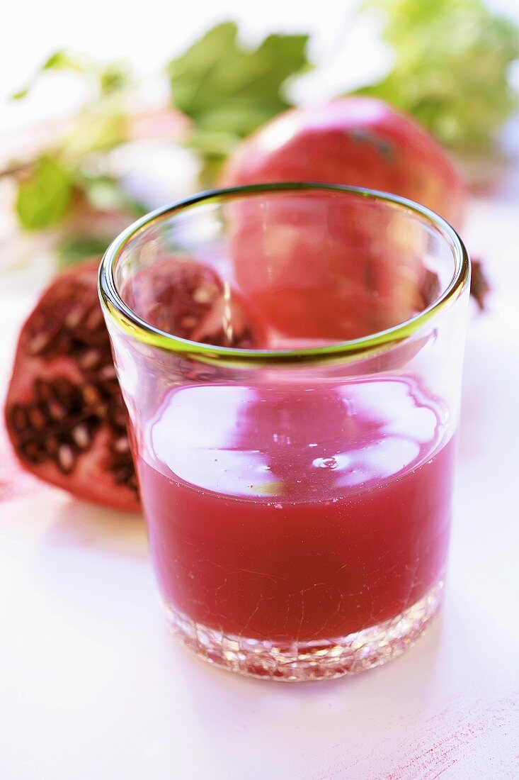 Cocktail with pomegranate juice