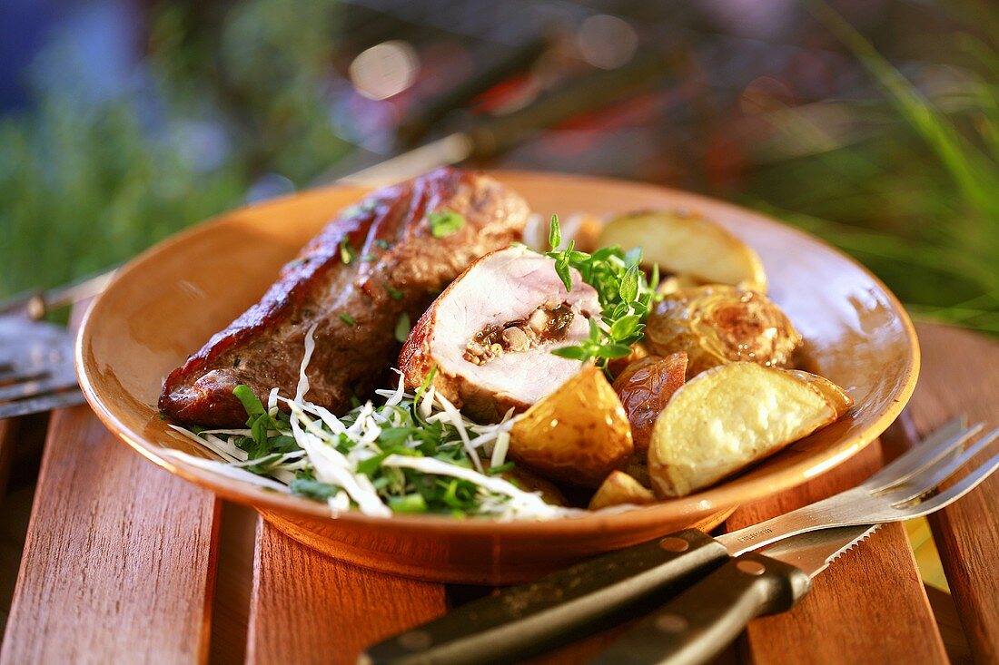 Gefüllte Rinderfilets mit Country Potatoes