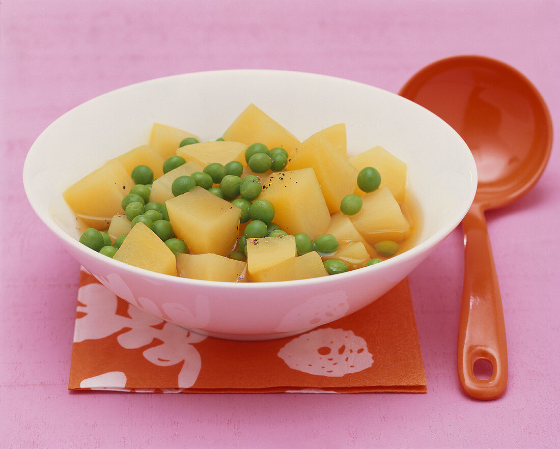 Potatoes and peas