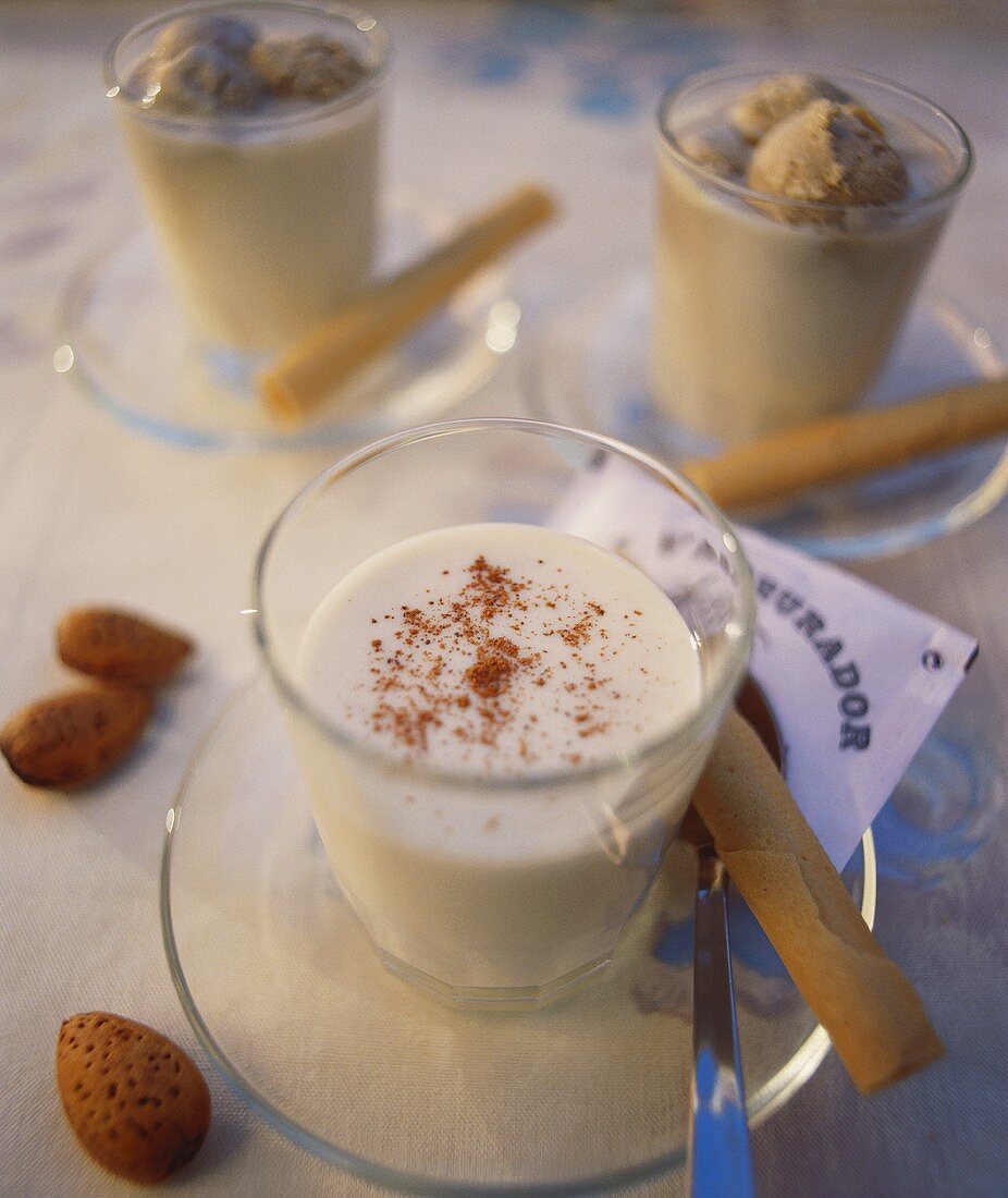 Horchata (Mandeldrink mit Zimt) Mallorca, Spanien