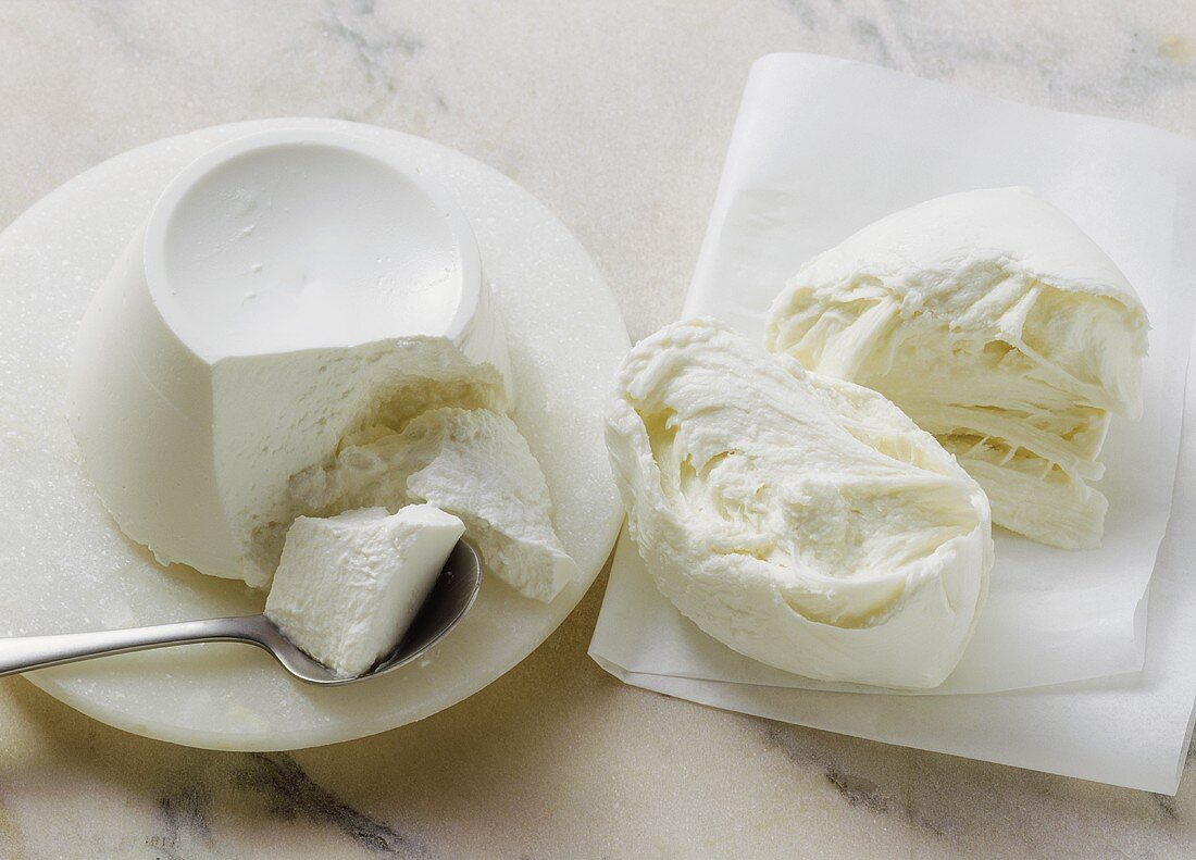 Ricotta und Büffelmozzarella