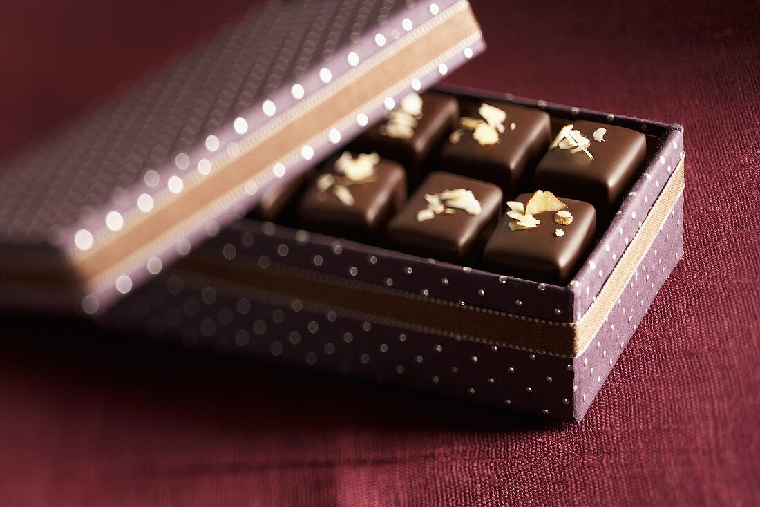 Chocolates in gift box