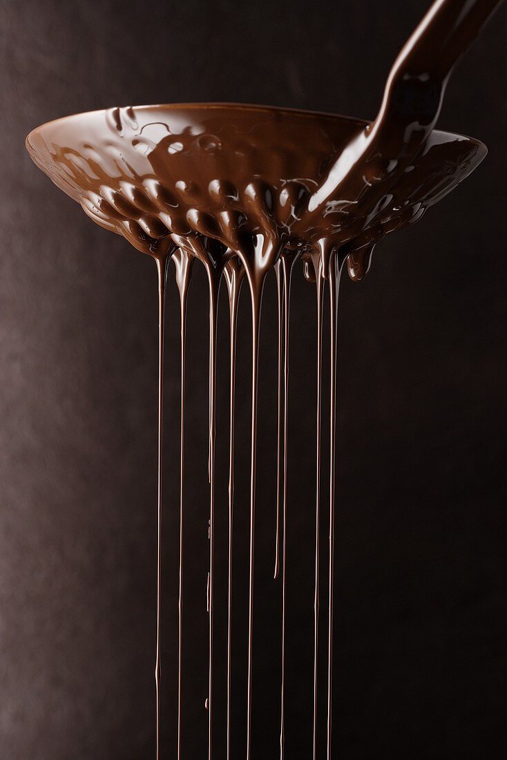 Chocolate running through a skimmer