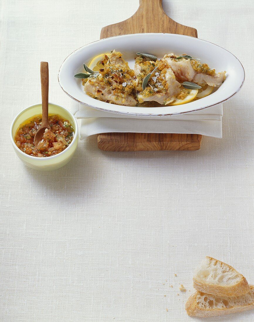 Filetti di trota in crosta (Trout fillets with breadcrumb crust)