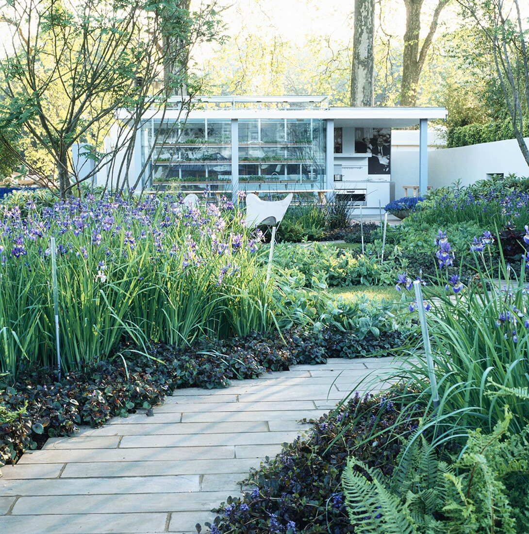 House surrounded by gardens