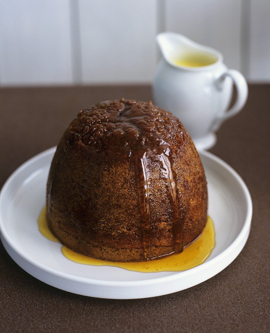 Baked spiced pudding with treacle