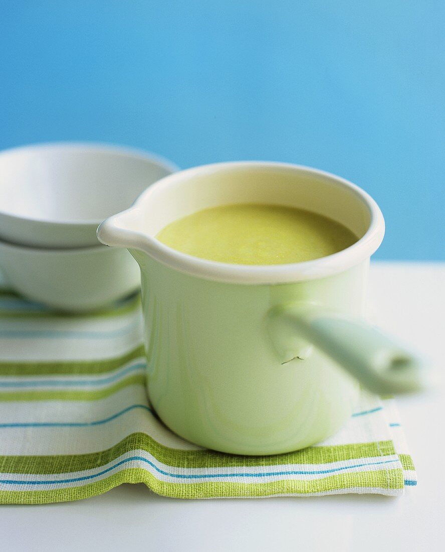 Cream of edamame soup