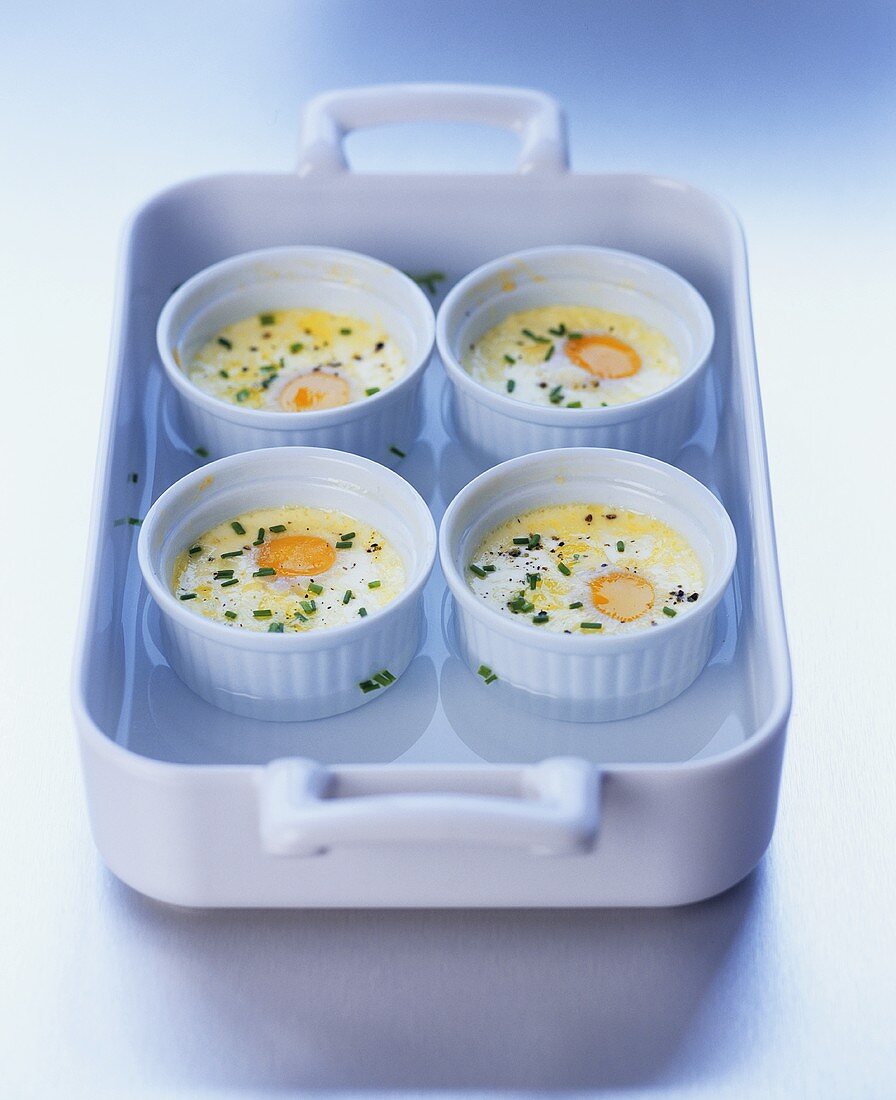 Oven-coddled eggs