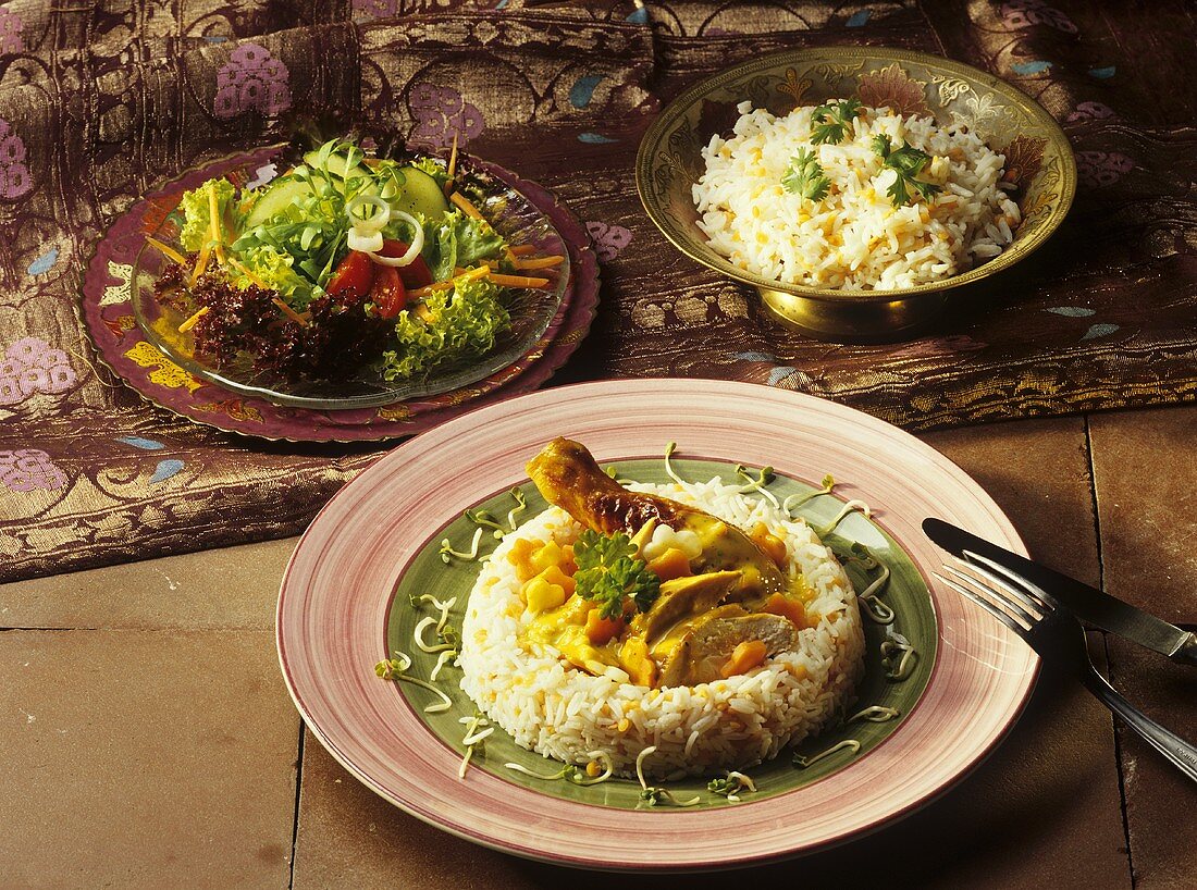 Kochen für den Vata-Typ: Reis mit Linsen und Hühnerfleisch