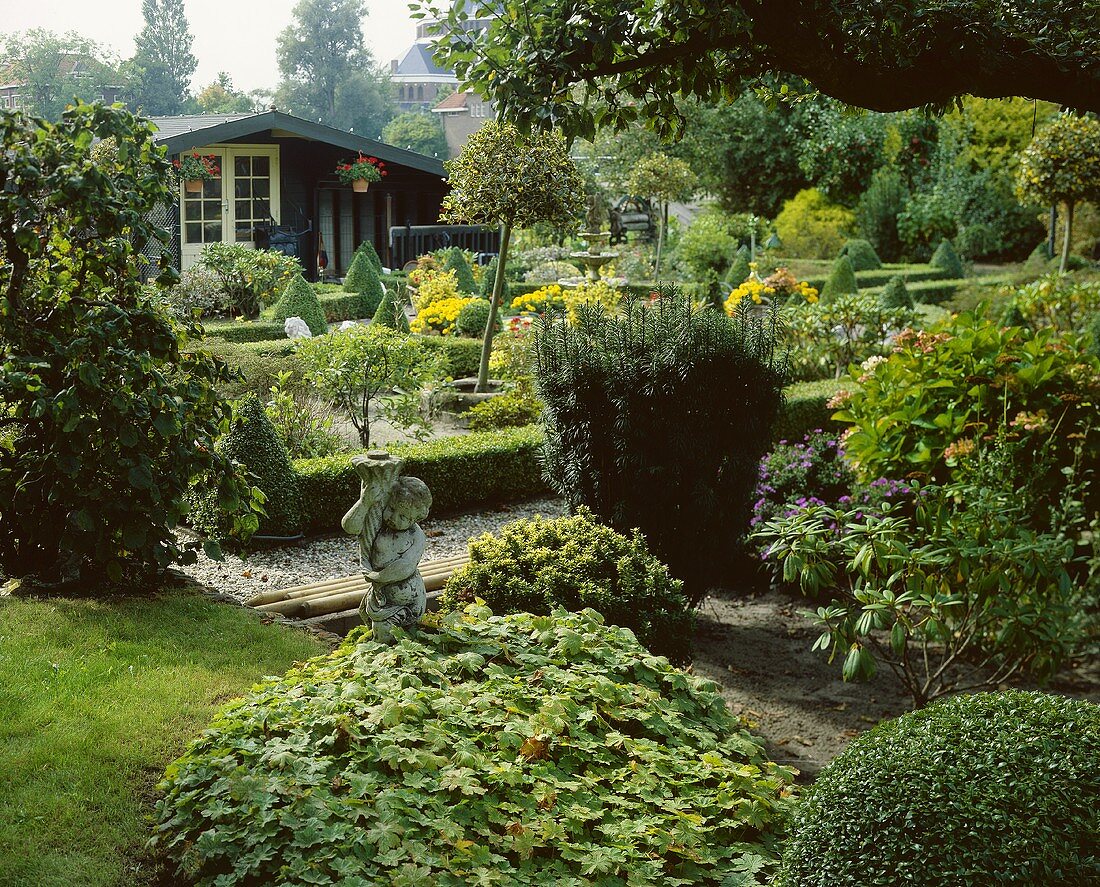 English garden in summer