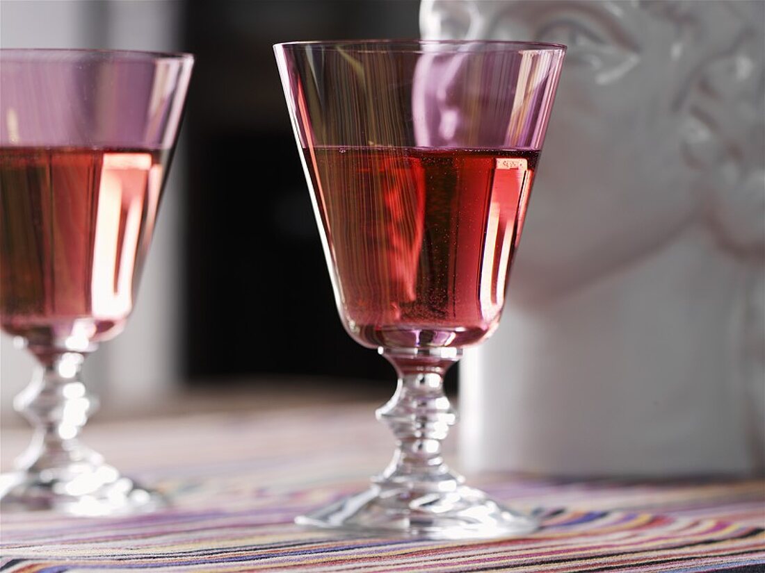 Two glasses of rosé wine
