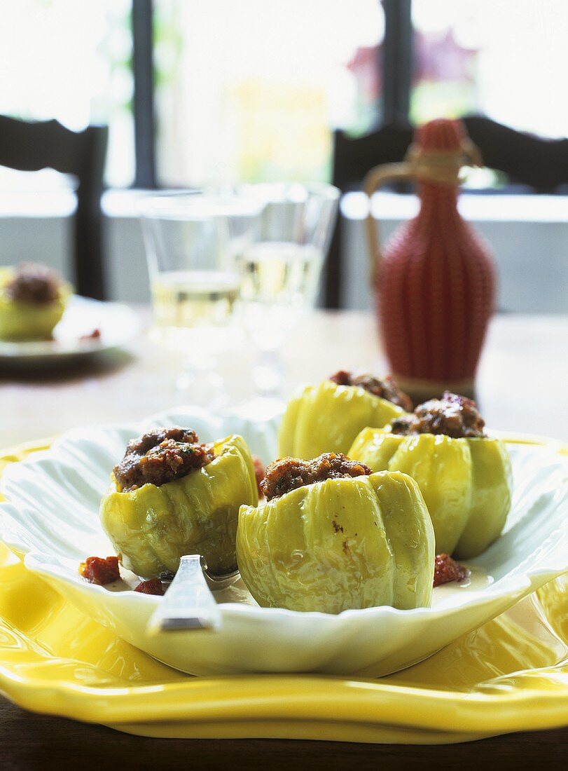 Stuffed peppers (with mince and chorizo stuffing)
