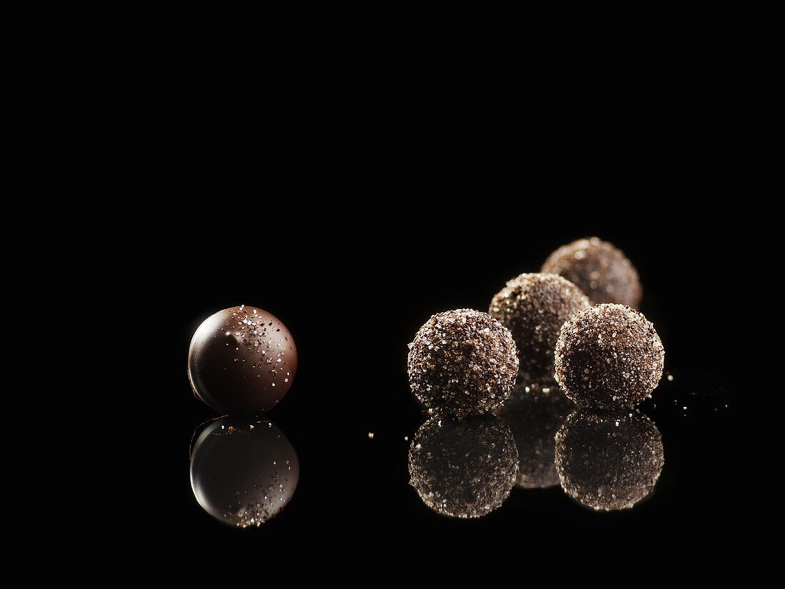 Liquorice chocolate truffles