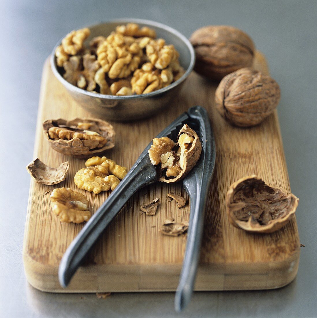 Walnuts with nutcrackers